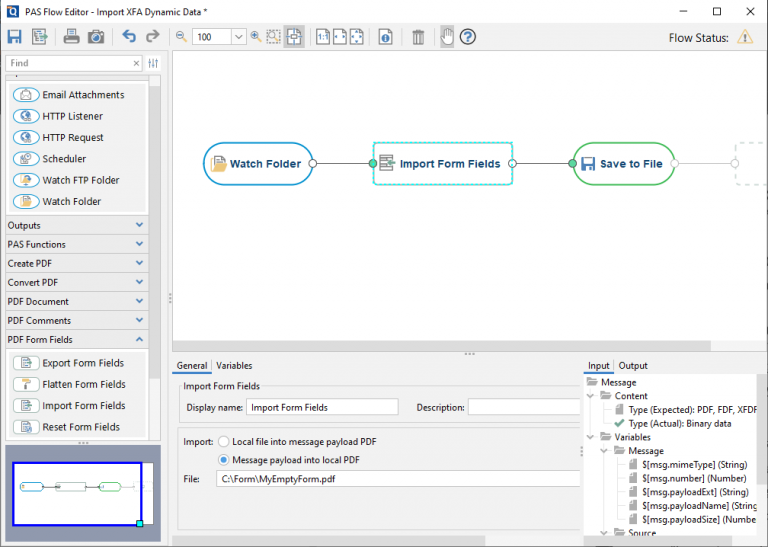 Create an Automated Workflow to Import Data into an XFA Dynamic Form ...